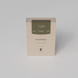 Empaque café Geisha Honey Montelargo, proceso honey, notas de limoncillo y caramelo