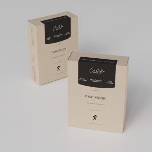 Empaque café Toffee Bold Intensity Montelargo, alta cafeína, tostado oscuro
