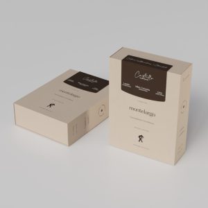 Empaque café variedad Castillo Montelargo, notas de chocolate, Manizales Colombia